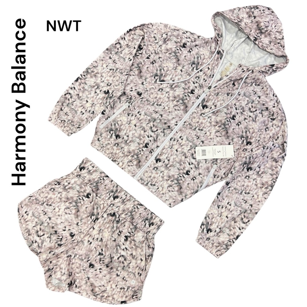 NWT HARMONY BALANCE HOODED JACKET AND SHORT SET RETAIL $88